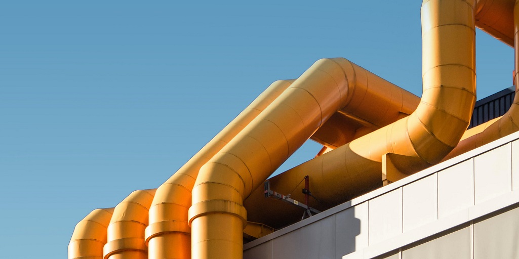 Golden coloured pipes